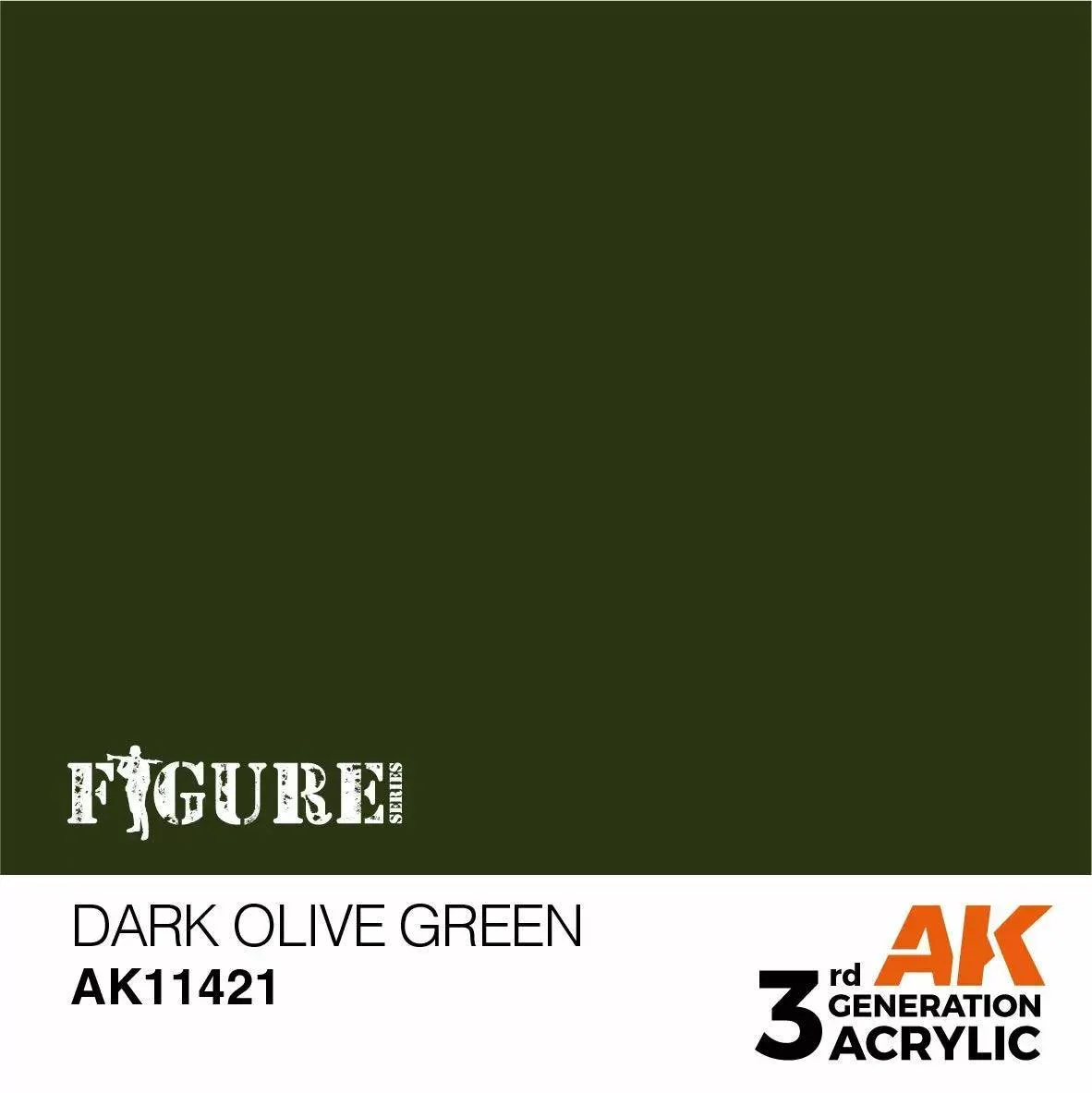 AK Interactive 3Gen Figures Acrylics - Dark Olive Green 17ml - Image 2