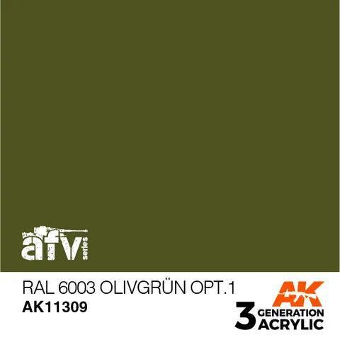 AK Interactive 3rd Gen Acrylic AFV RAL 6003 Olivgrün opt. 1 - Image 2