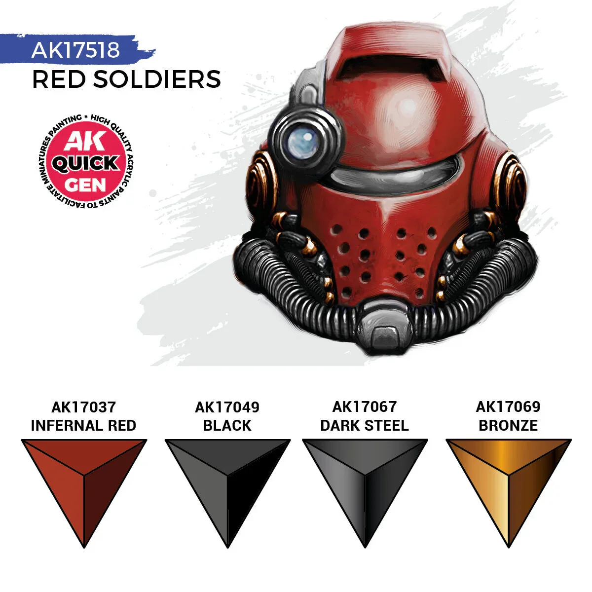 AK Interactive Quick Gen: Red Soldiers Acrylic Paint Set (4 Colours) - Image 2