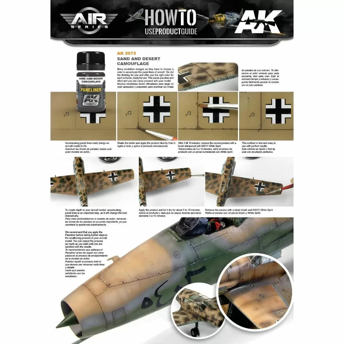 AK Interactive - Weathering Products - Paneliner for Sand and Desert Camouflage 35ml - Image 2