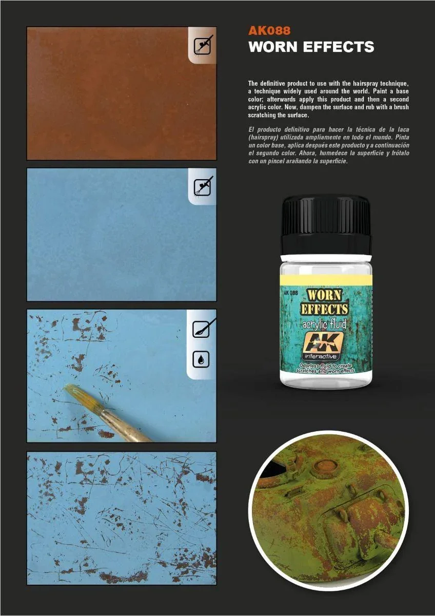 AK Interactive Weathering Products - Worn Effects Acrylic Fluid - Image 3