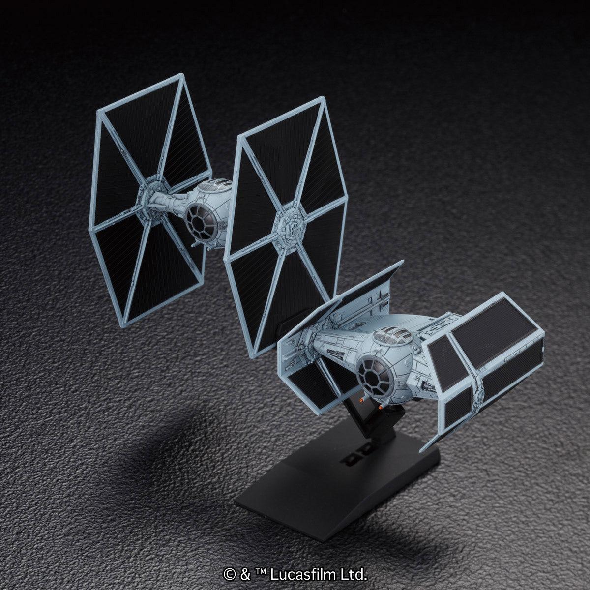 Bandai - STAR WARS VEHICLE MODEL 007 TIE ADVANCED x 1 & FIGHTER SET - Image 7