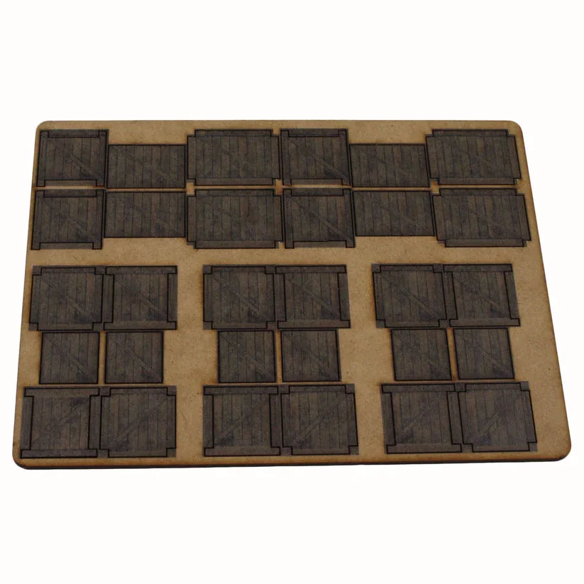 Battlefield Accessories: Crates Dark - 28mm (TTR) - Image 3
