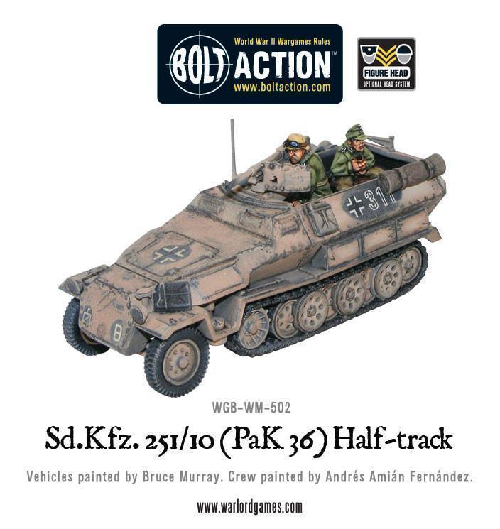 Bolt Action - Sd.Kfz 251/10 half-track (3.7cm PaK) plastic boxed set - Image 3