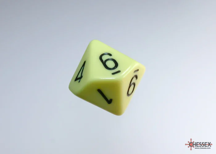 CHX 25262 Opaque Pastel Yellow/black Set of Ten d10s - Image 2