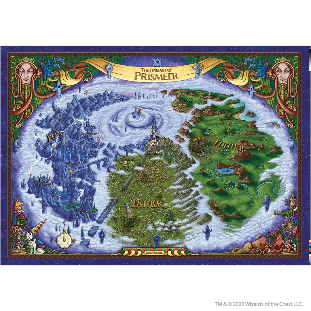 D&D Icons of the Realms The Domain of Prismeer and The Witchlight Carnival Wall Map - Image 2