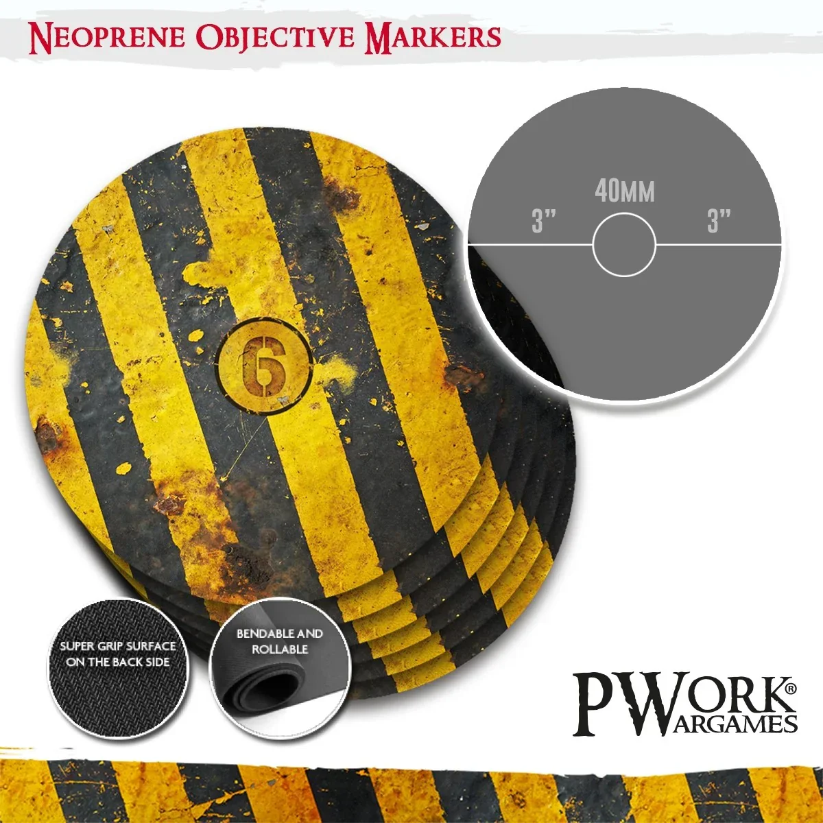 Danger Zone - WH40K Neoprene Objective Markers - Image 4