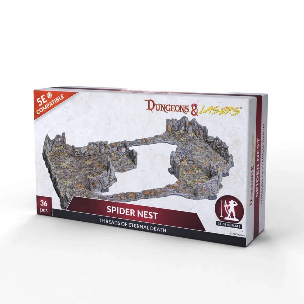 Dungeons & Lasers: Half-Height Walls - Spider Nest: Unpainted