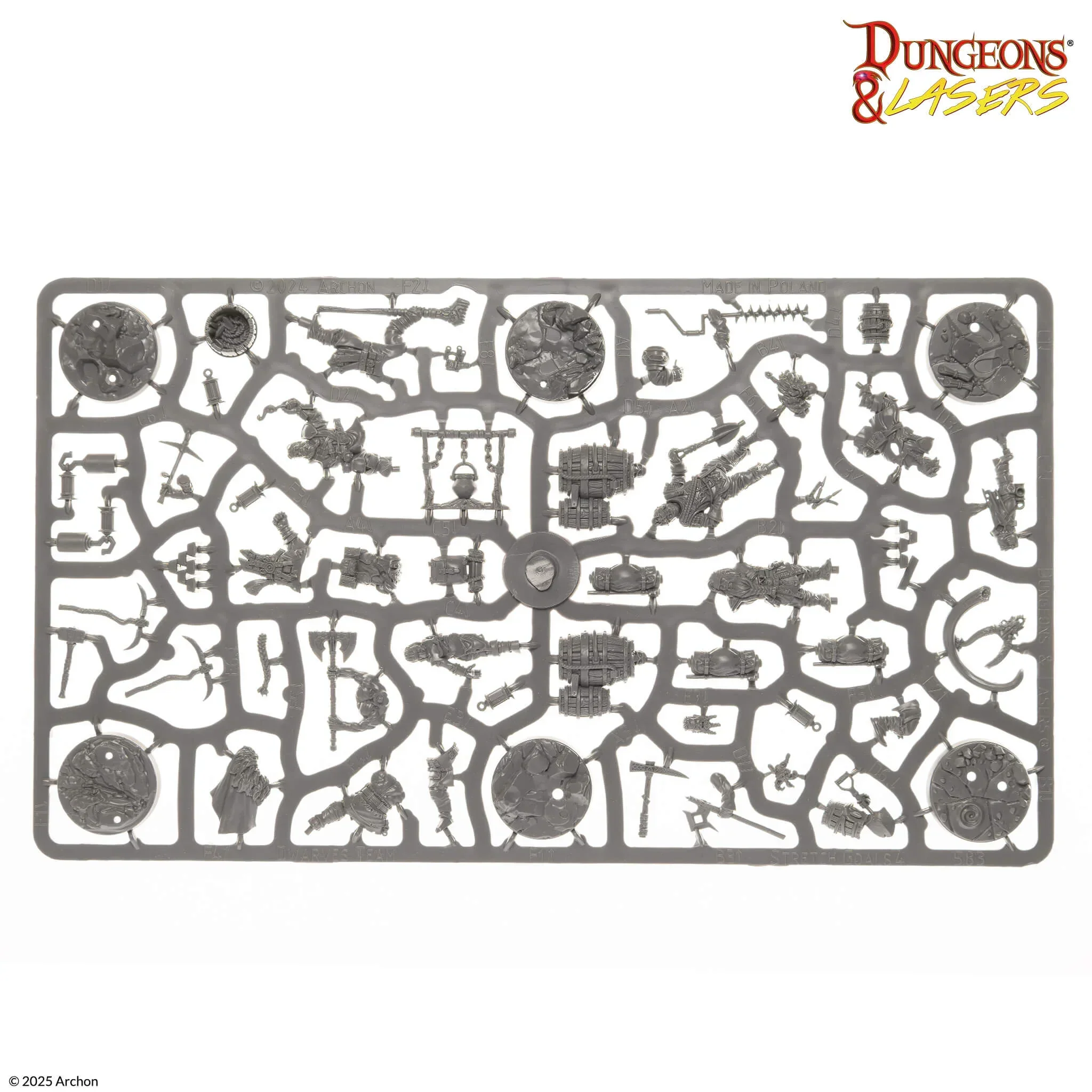 Dungeons & Lasers: Miniatures - Dwarven Miners - Image 5