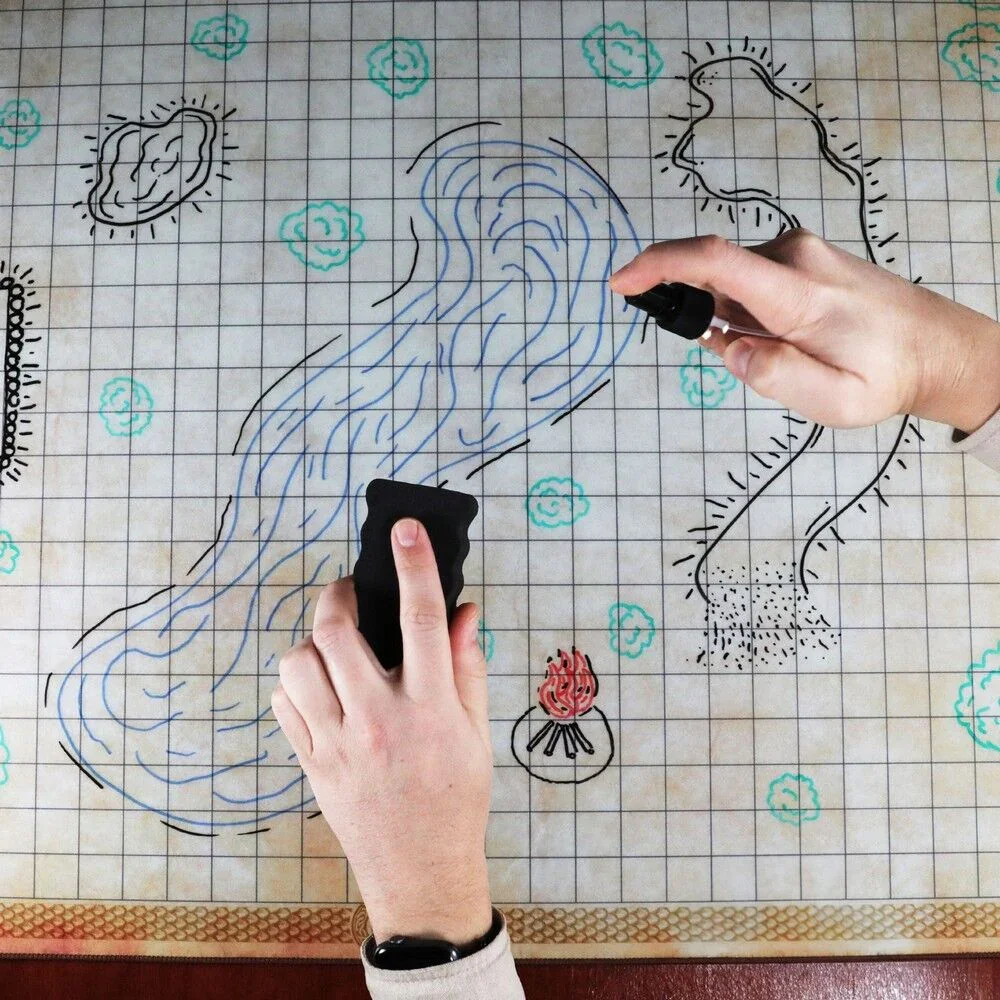 ENHANCE Tabletop Deluxe Rubber RPG Grid Mat Campaign Kit - Image 3