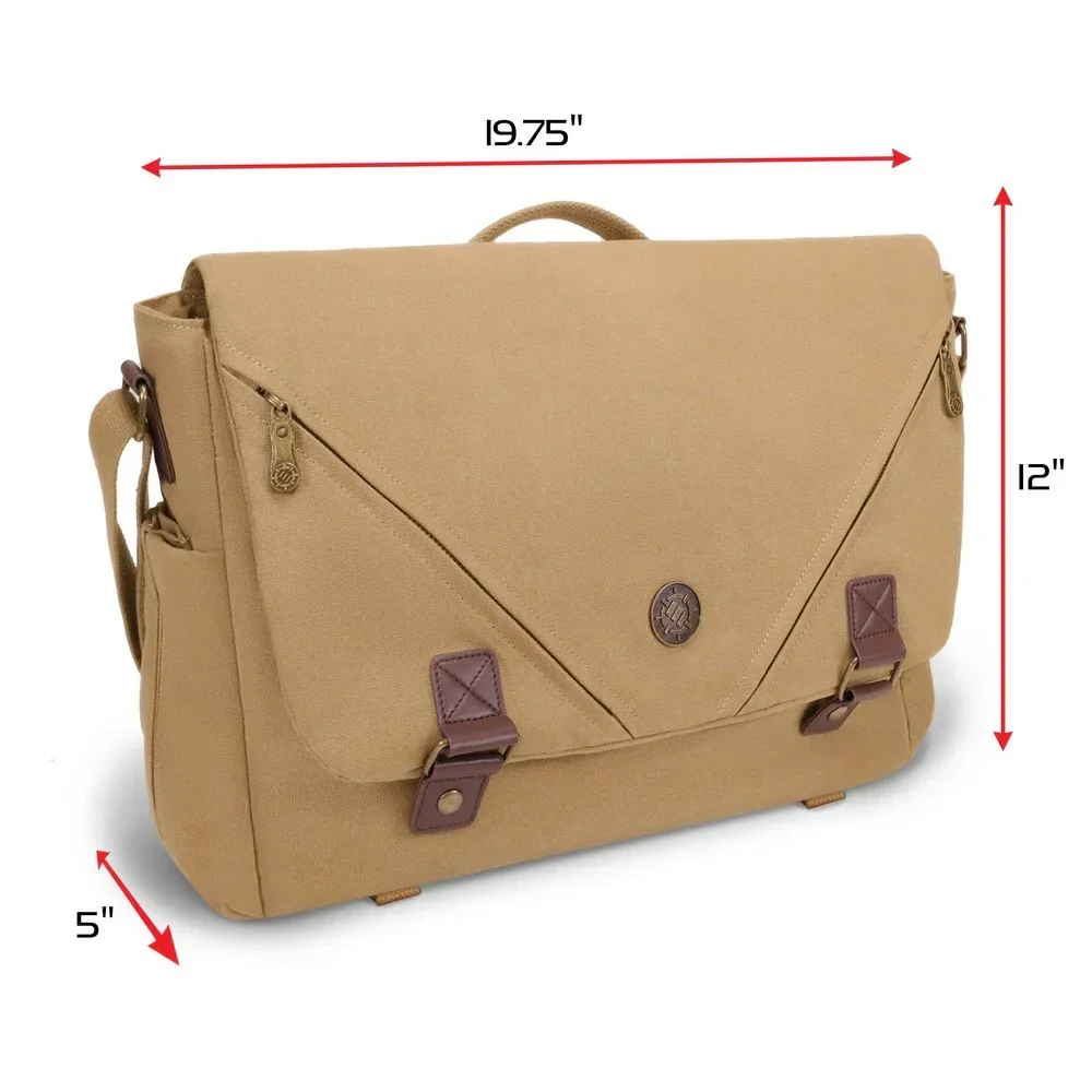 ENHANCE Venturer's Canvas Messenger Bag - Image 9