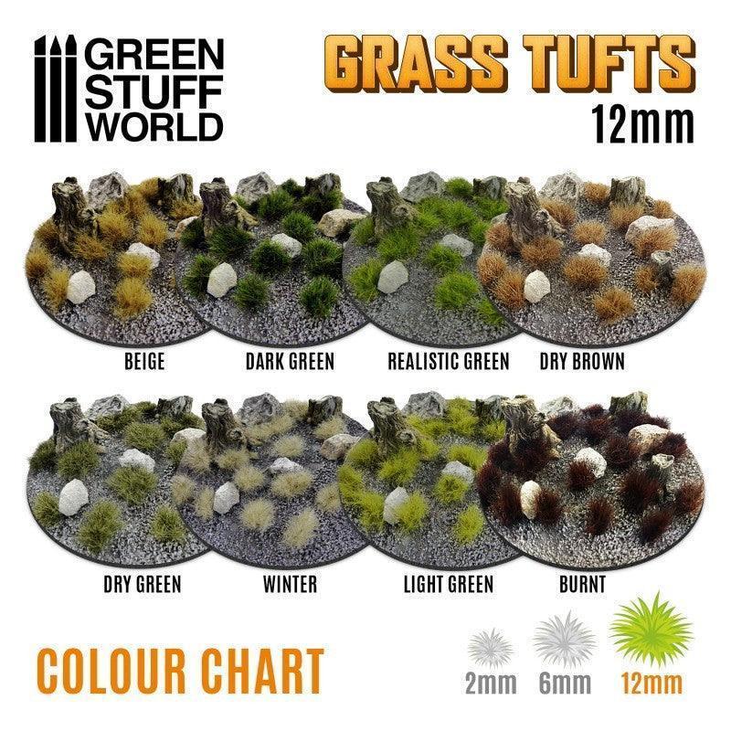 GREEN STUFF WORLD Grass Tufts 12mm Self-Adhesive - Realistic Green - Image 2