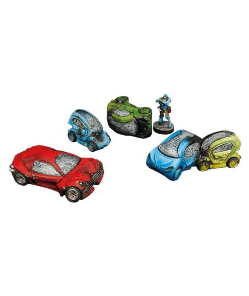 Micro Art Studio - City Wrecked Cars set (5) - Pre-Order
