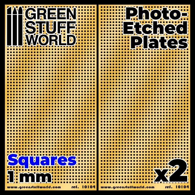 GREEN STUFF WORLD Photo-Etched Plates - Squares - Size L (2 Pcs) - Image 2