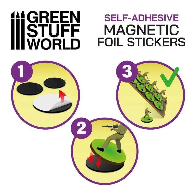 GREEN STUFF WORLD Rectangular Magnetic Sheet SELF-ADHESIVE - 25x50mm - Image 2