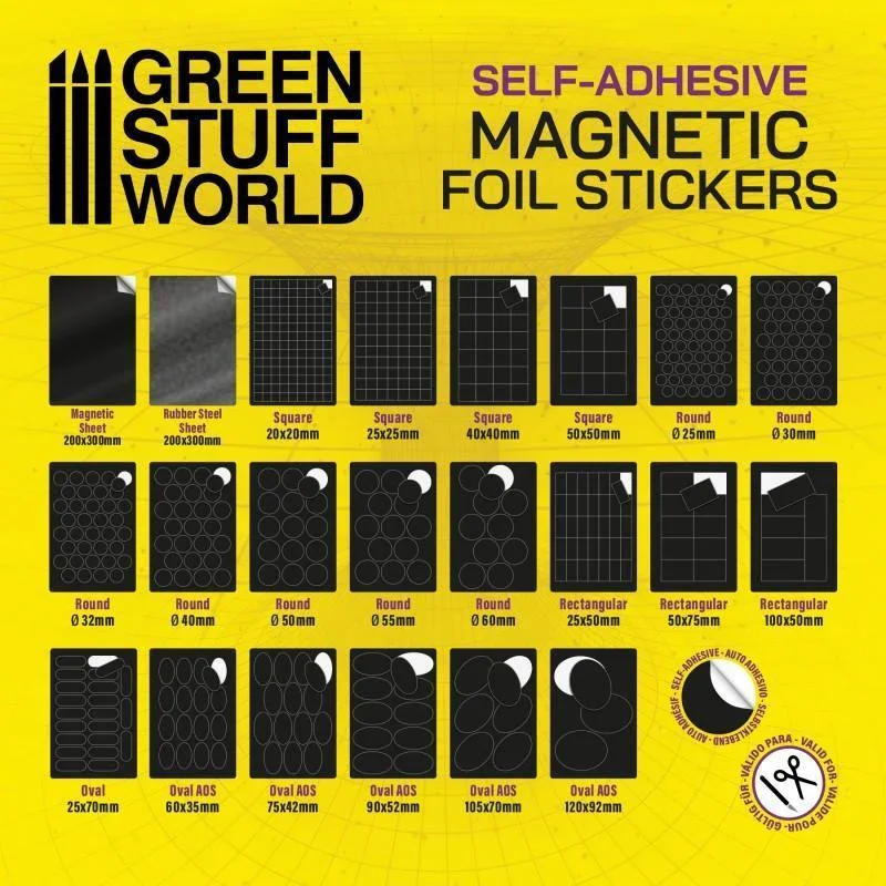 GREEN STUFF WORLD Rectangular Magnetic Sheet Self Adhesive - 50x75mm - Image 3