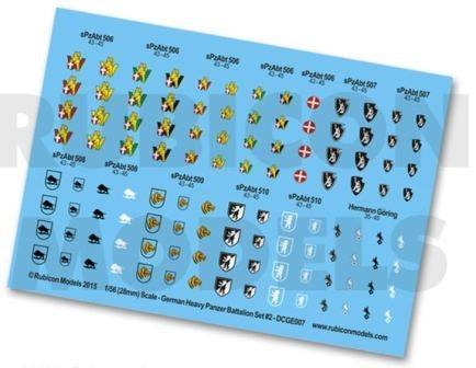 Rubicon Models - German Heavy Panzer Battalion Decals - Set 2