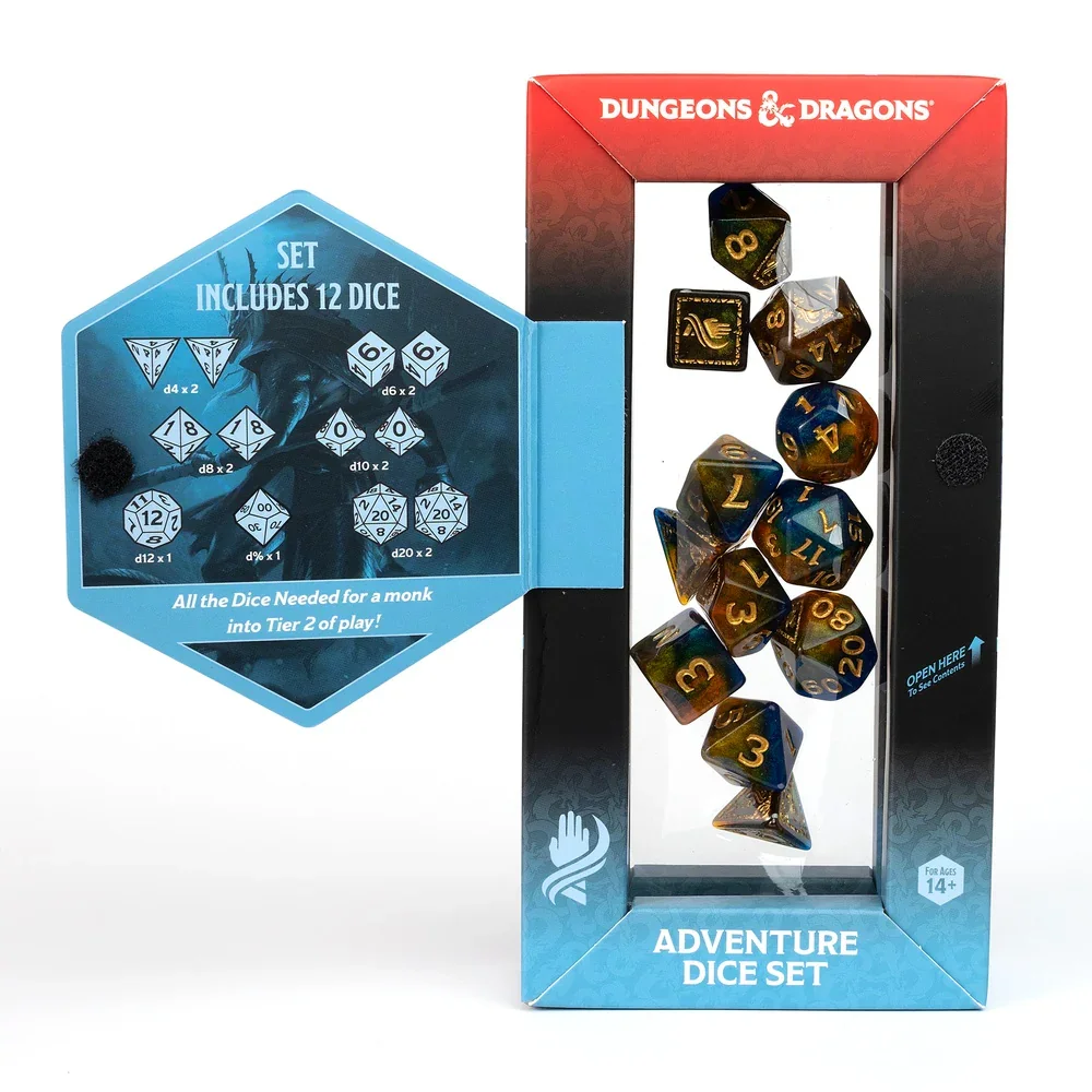 Sirius Dice - D&D Adventure Dice - Monk - Blue - Image 4