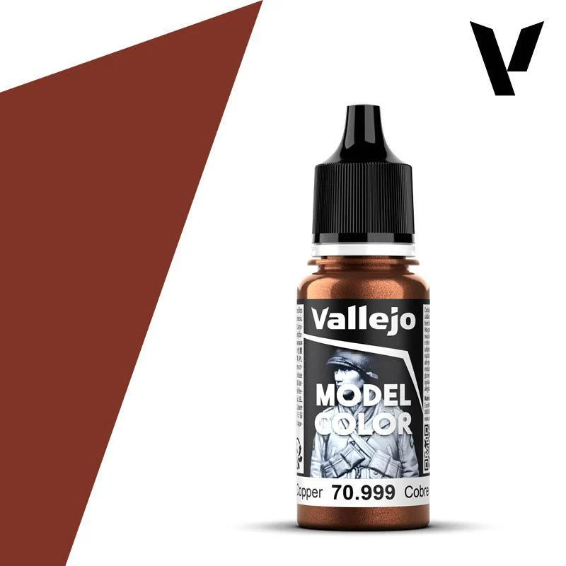 Vallejo Model Colour #203 - Copper - 18 ml Metallic Acrylic Paint