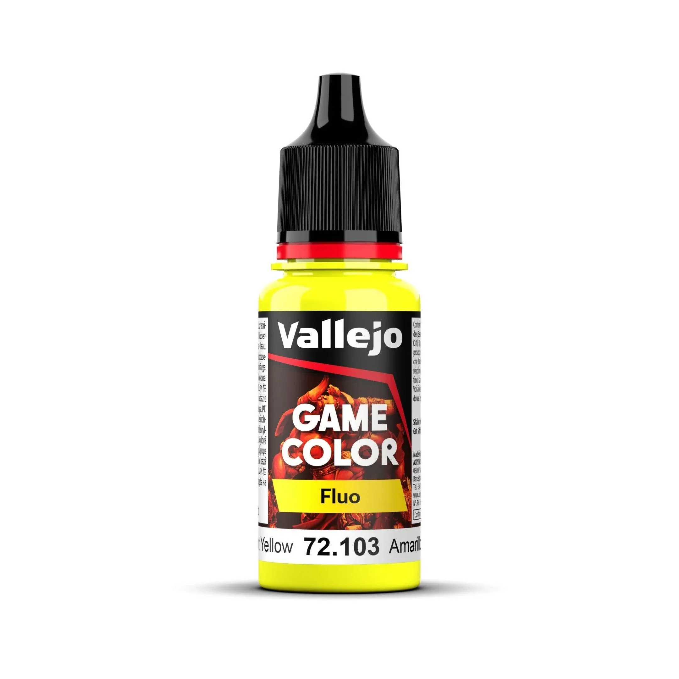 Vallejo Game Colour - #101 Fluorescent Yellow 18ml