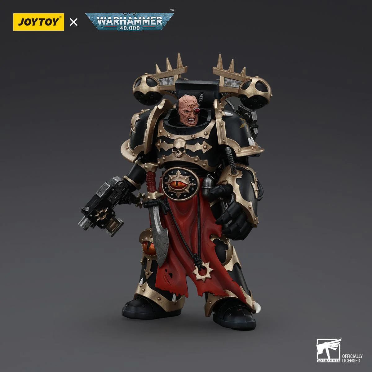 Warhammer Collectibles: 1/18 Scale Chaos Space Marines Black Legion Chosen with Bolt Pistol - Pre-Order - Image 3