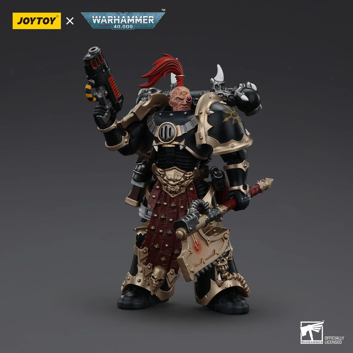 Warhammer Collectibles: 1/18 Scale Chaos Space Marines Black Legion Chosen with Plasma Pistol - Pre-Order - Image 3