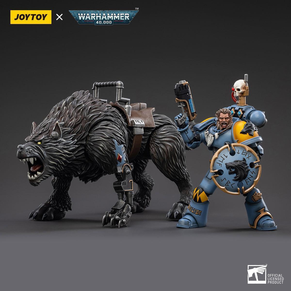 SALE Warhammer Collectibles: 1/18 Scale Space Wolves Thunderwolf Cavalry Frode - Image 3