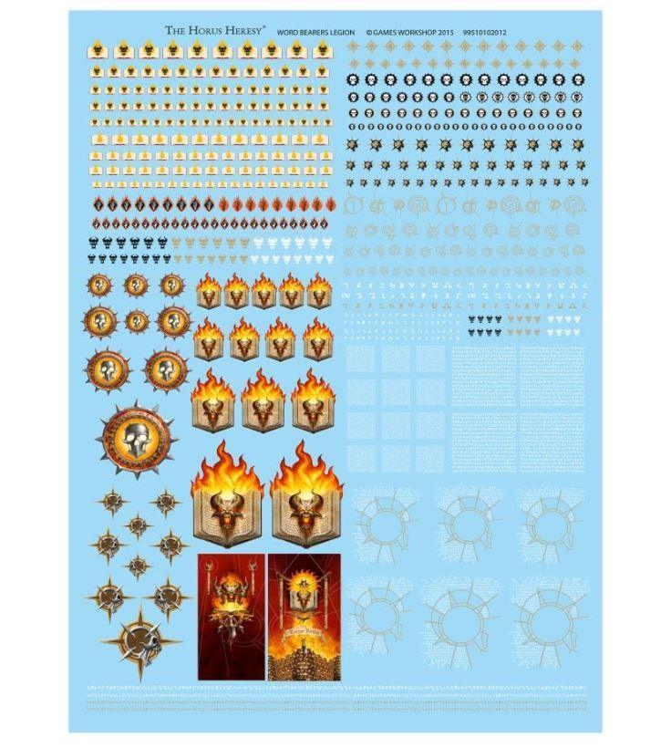 Word Bearers Legion Transfer Sheet